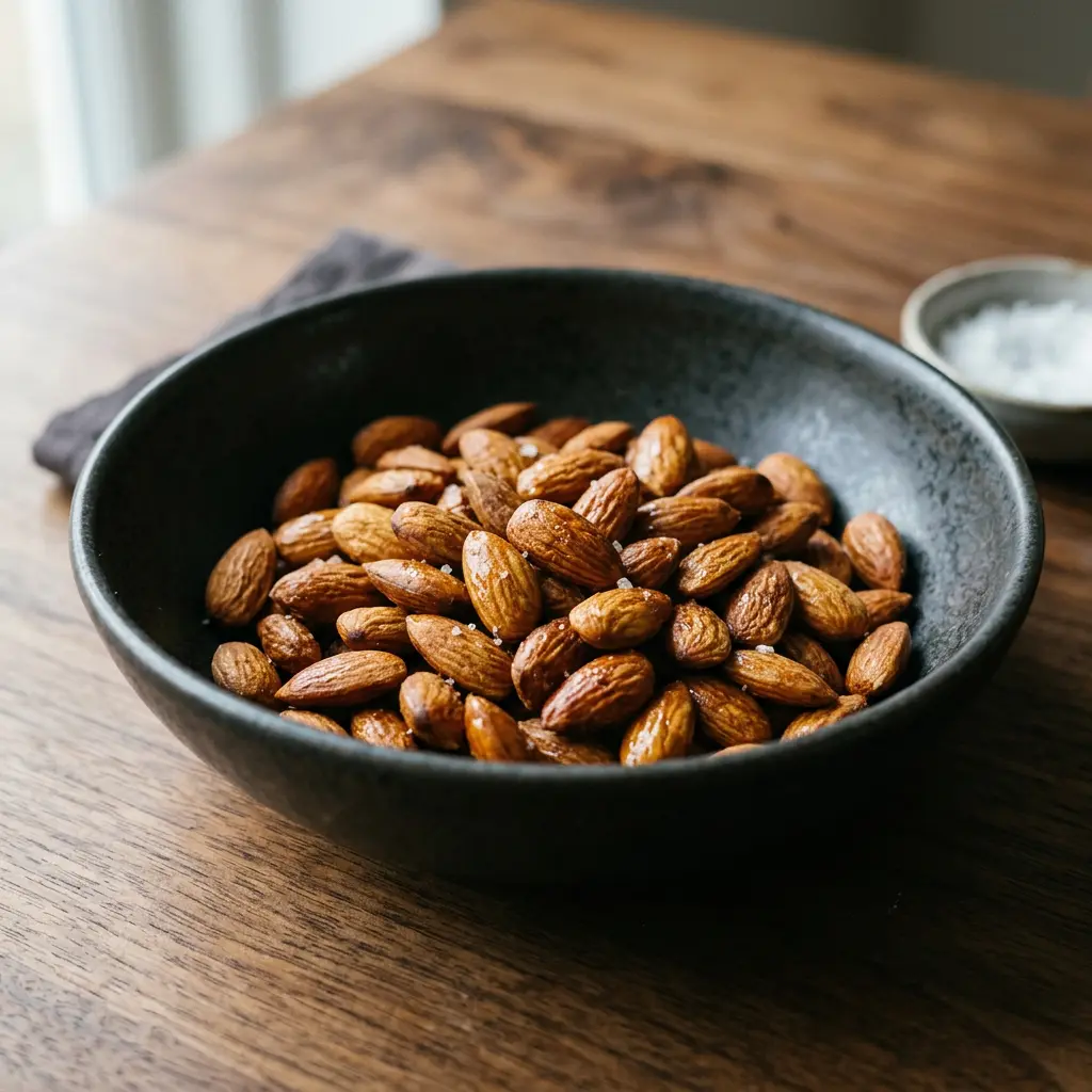 Foto de Almendras en freidora de aire preparado en freidora de aire