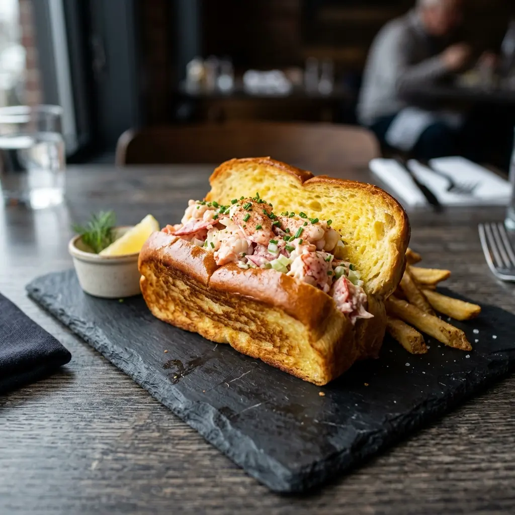 Foto del plato terminado de la receta bocadillo de bogavante