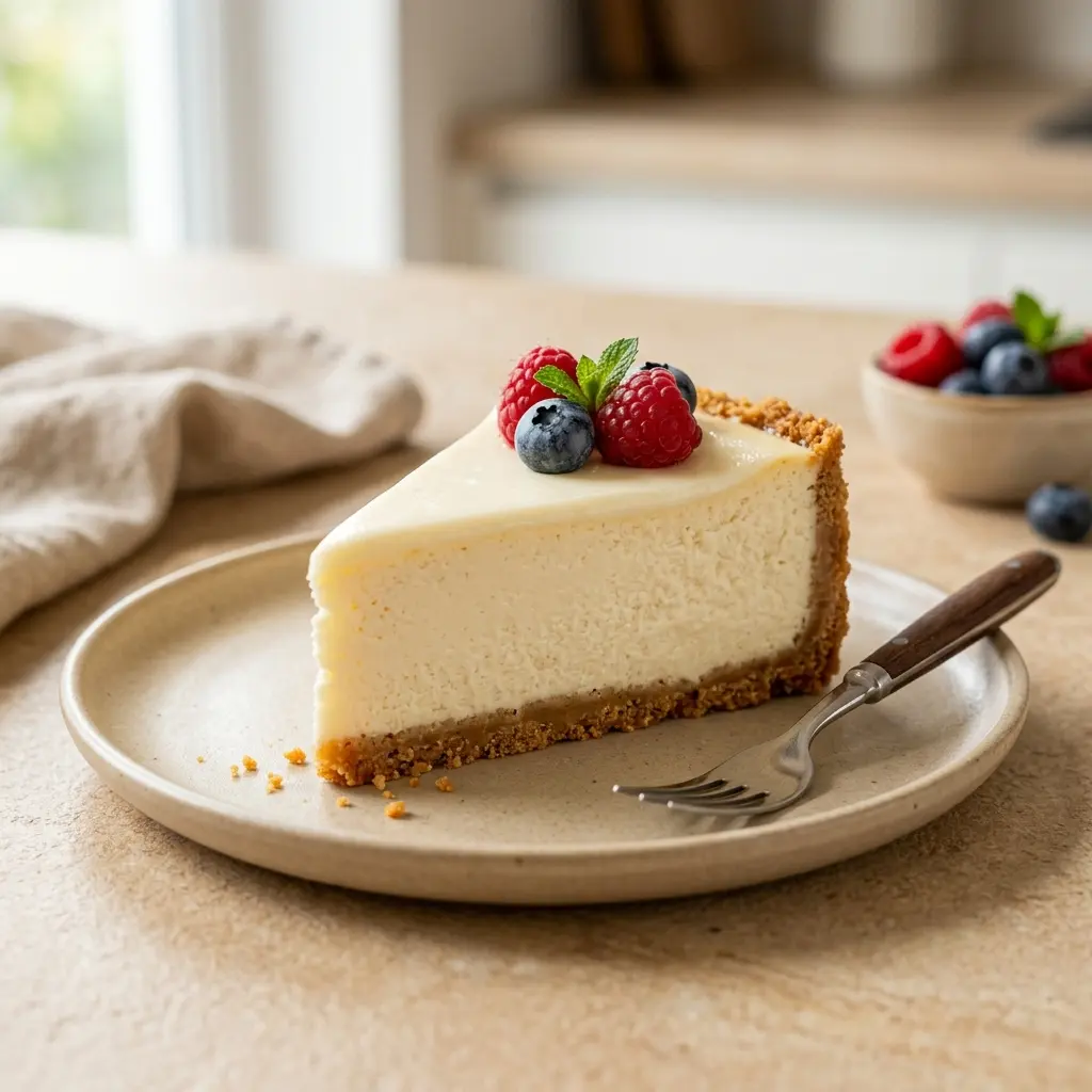 Foto del postre de la receta cheesecake