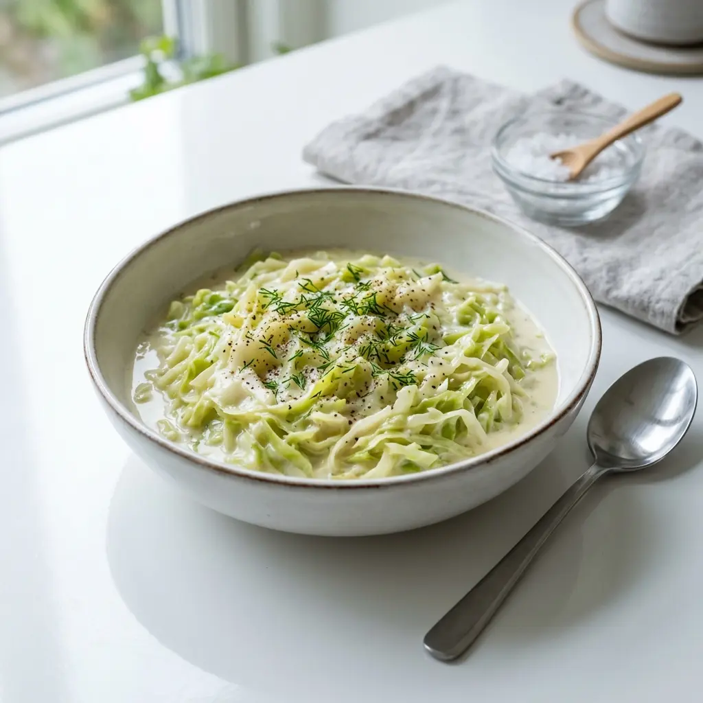 Foto de la sopa de la receta col picuda a la crema