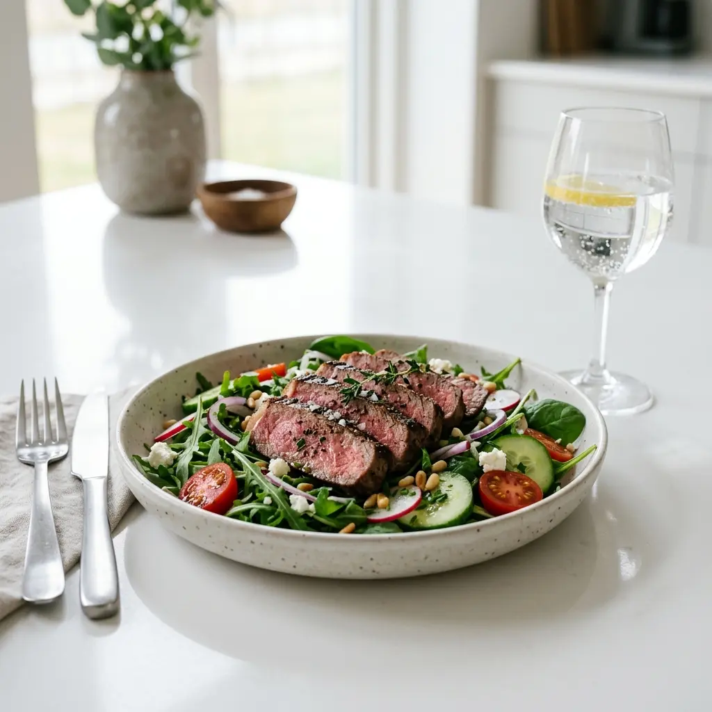 Foto de la ensalada de la receta ensalada con filete