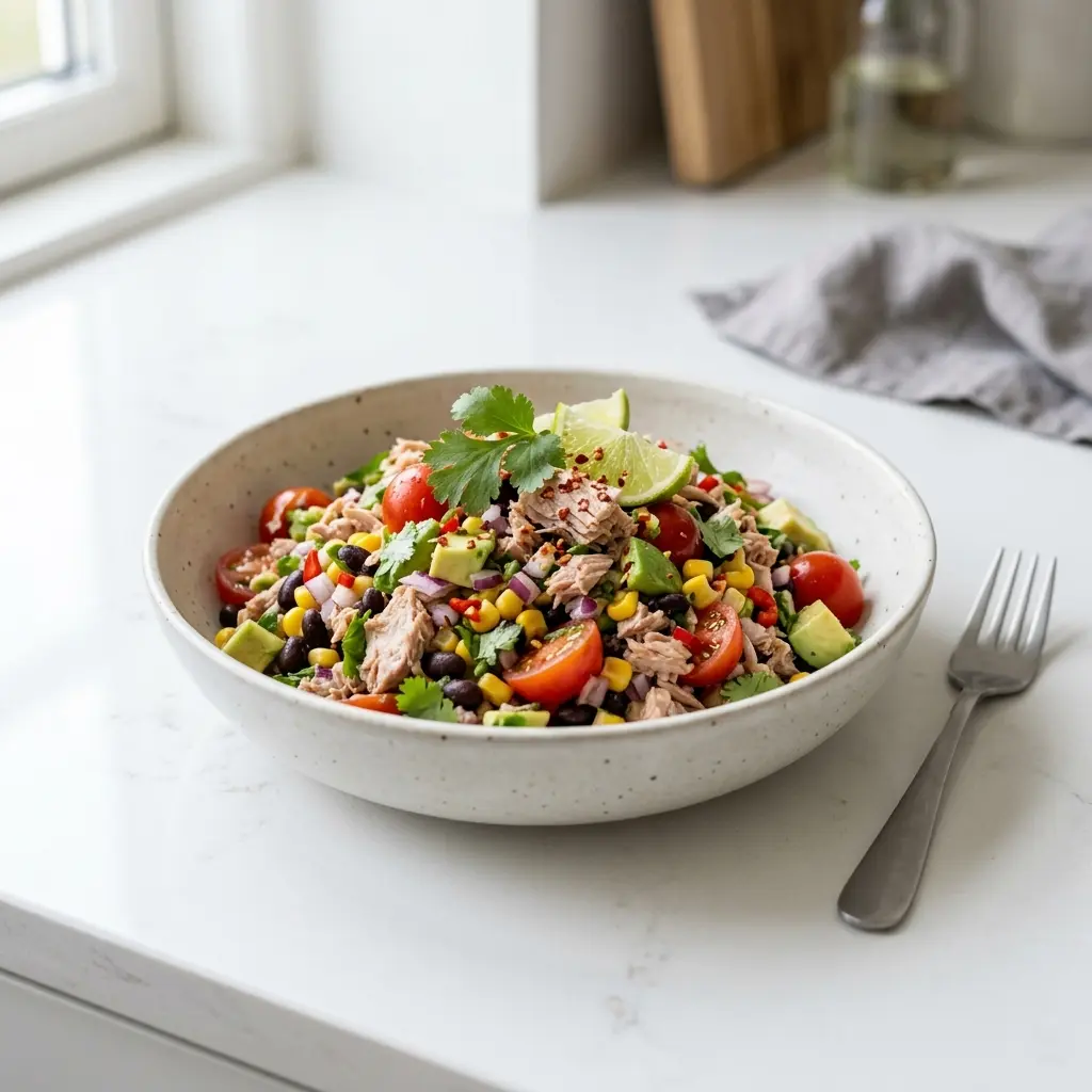 Foto de la ensalada de la receta ensalada de atún mexicana