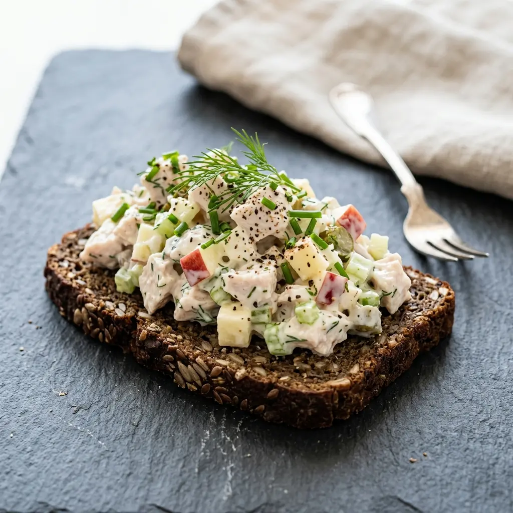 Foto de la ensalada de la receta ensalada de pavo para pan de centeno