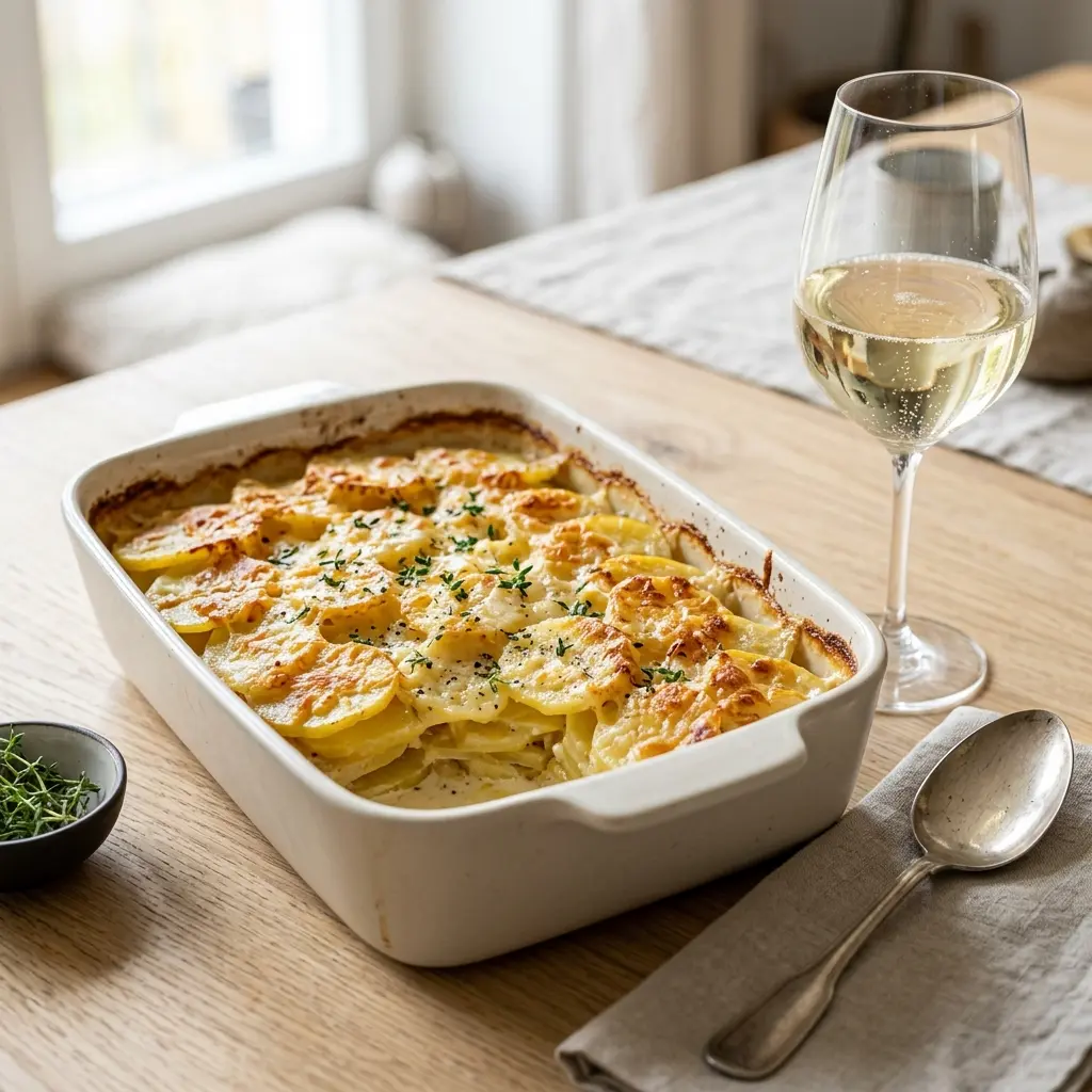Foto del plato terminado de la receta gratinado de patata