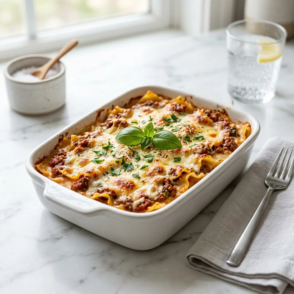 Foto del plato terminado de la receta lasagnette