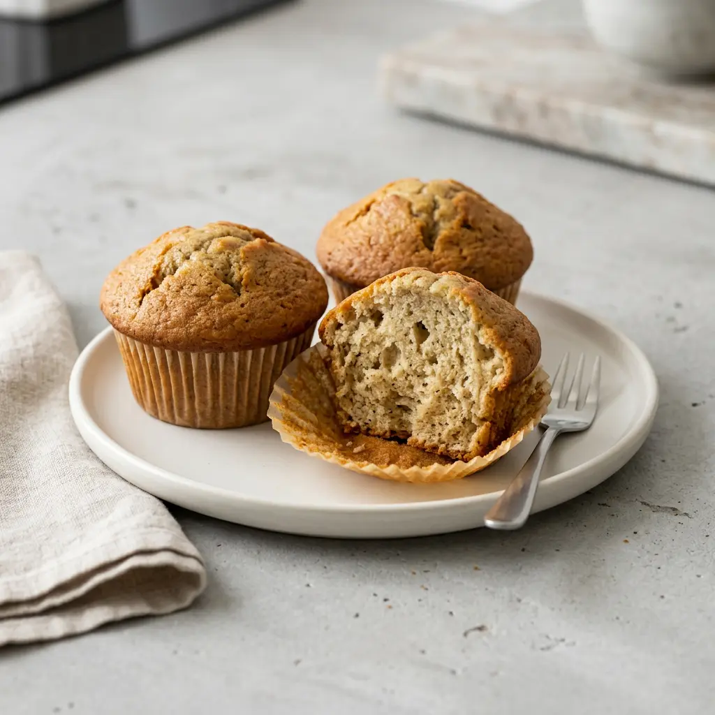 Foto de Muffins de plátano en freidora de aire preparado en freidora de aire
