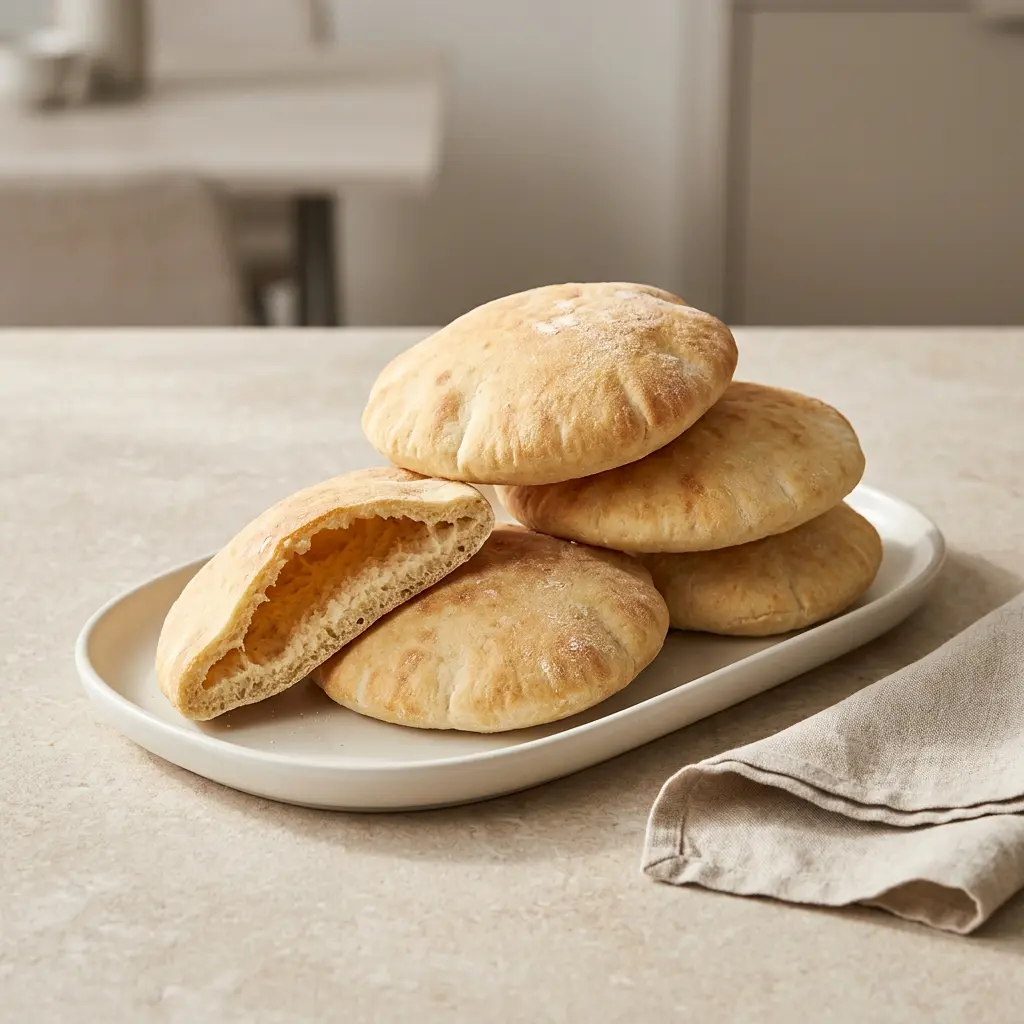 Foto de Pan de pita en freidora de aire preparado en freidora de aire