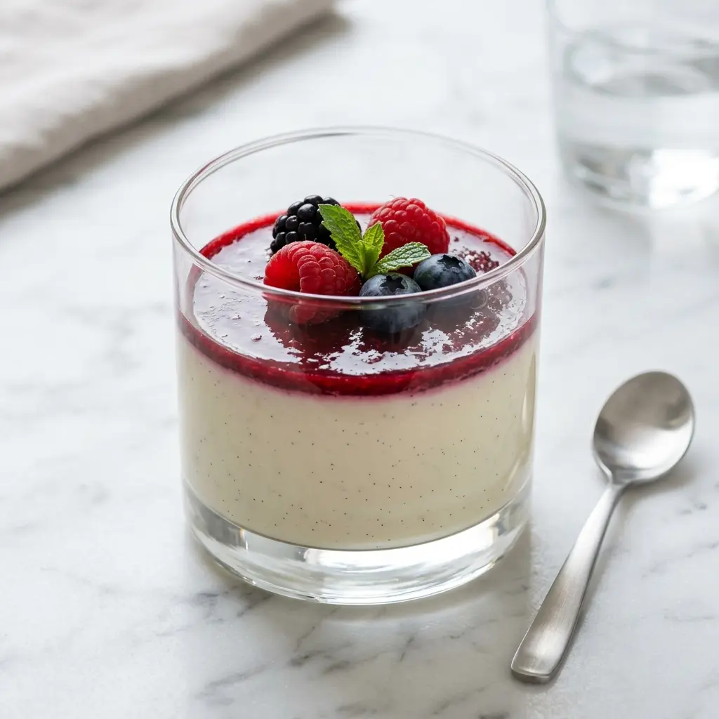 Foto del postre de la receta panna cotta