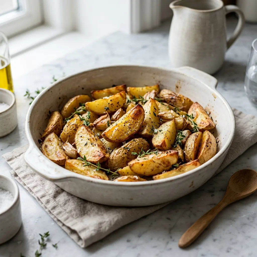 Foto del plato terminado de la receta patatas al horno