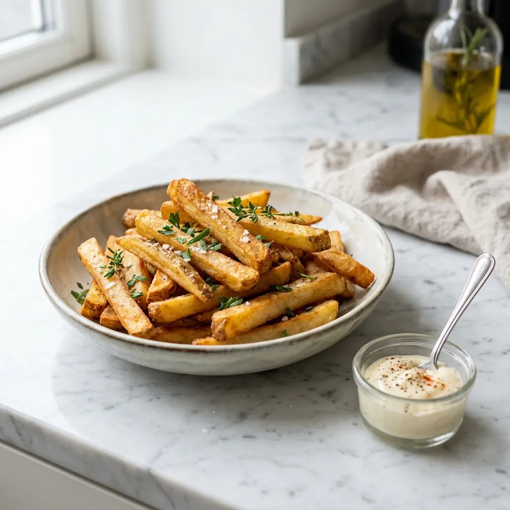 Foto del plato terminado de la receta patatas fritas caseras