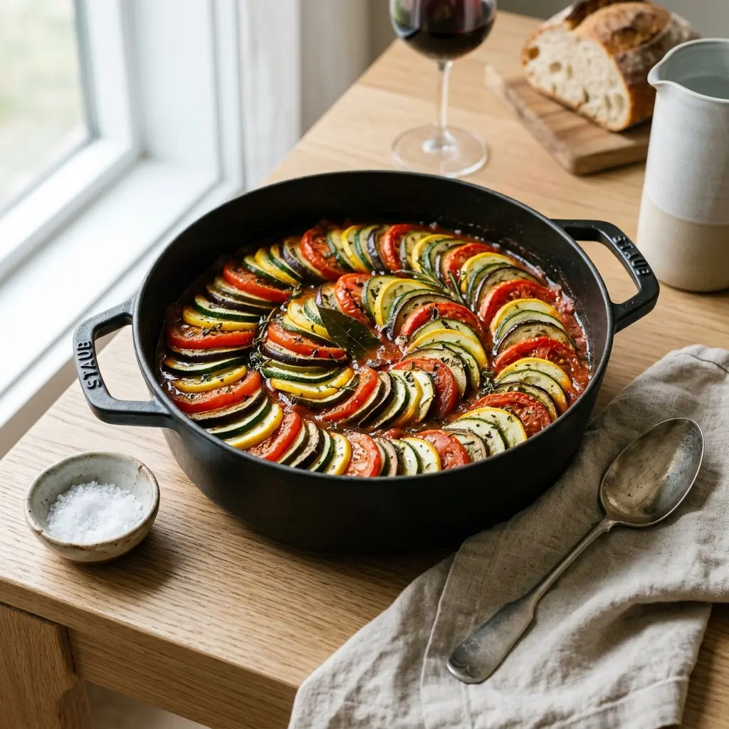 Foto del plato terminado de la receta ratatouille