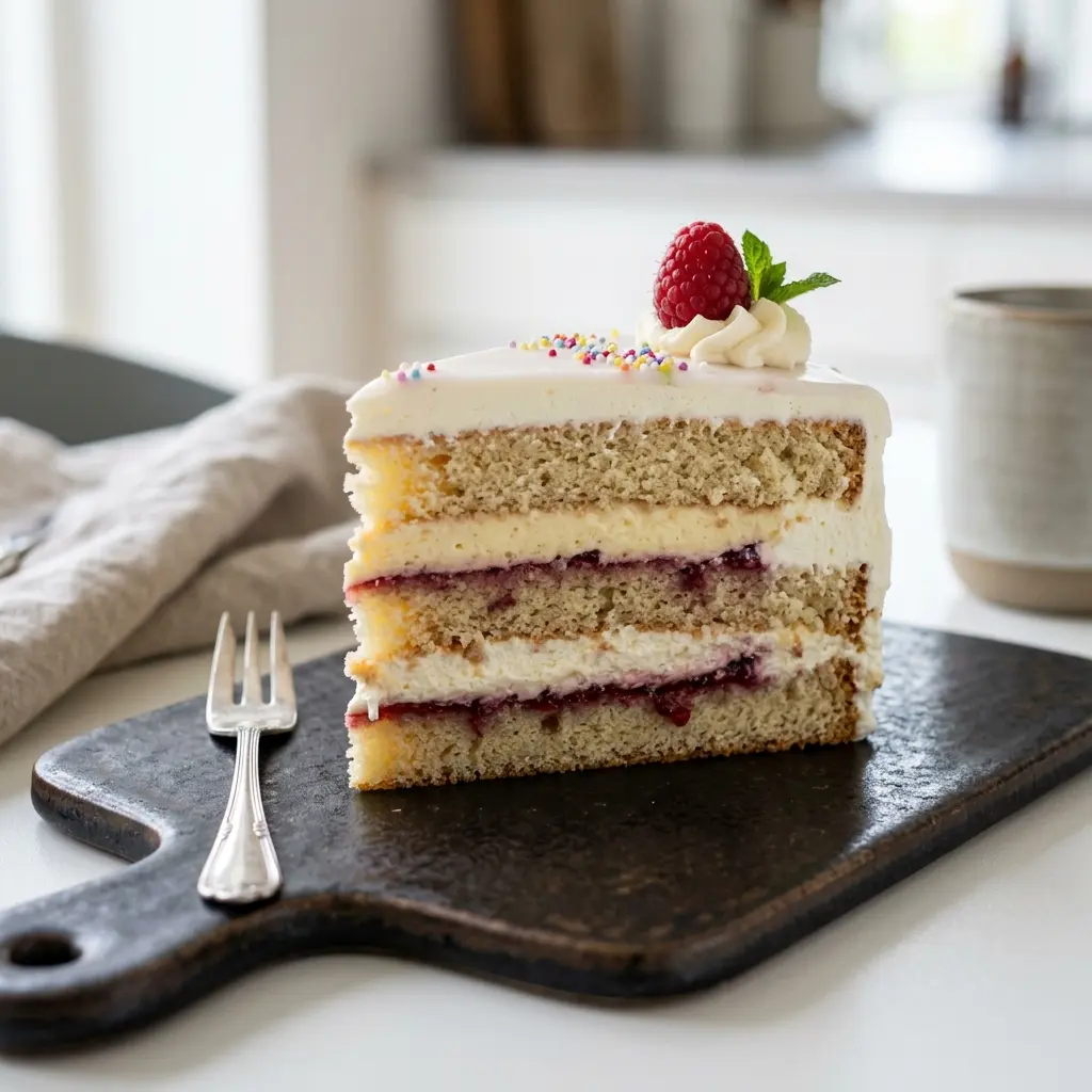 Foto del postre de la receta tarta de capas clásica