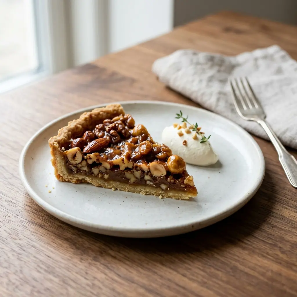 Foto del postre de la receta tarta de frutos secos