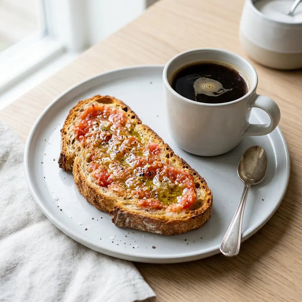 Foto de Pan con tomate listo para servir